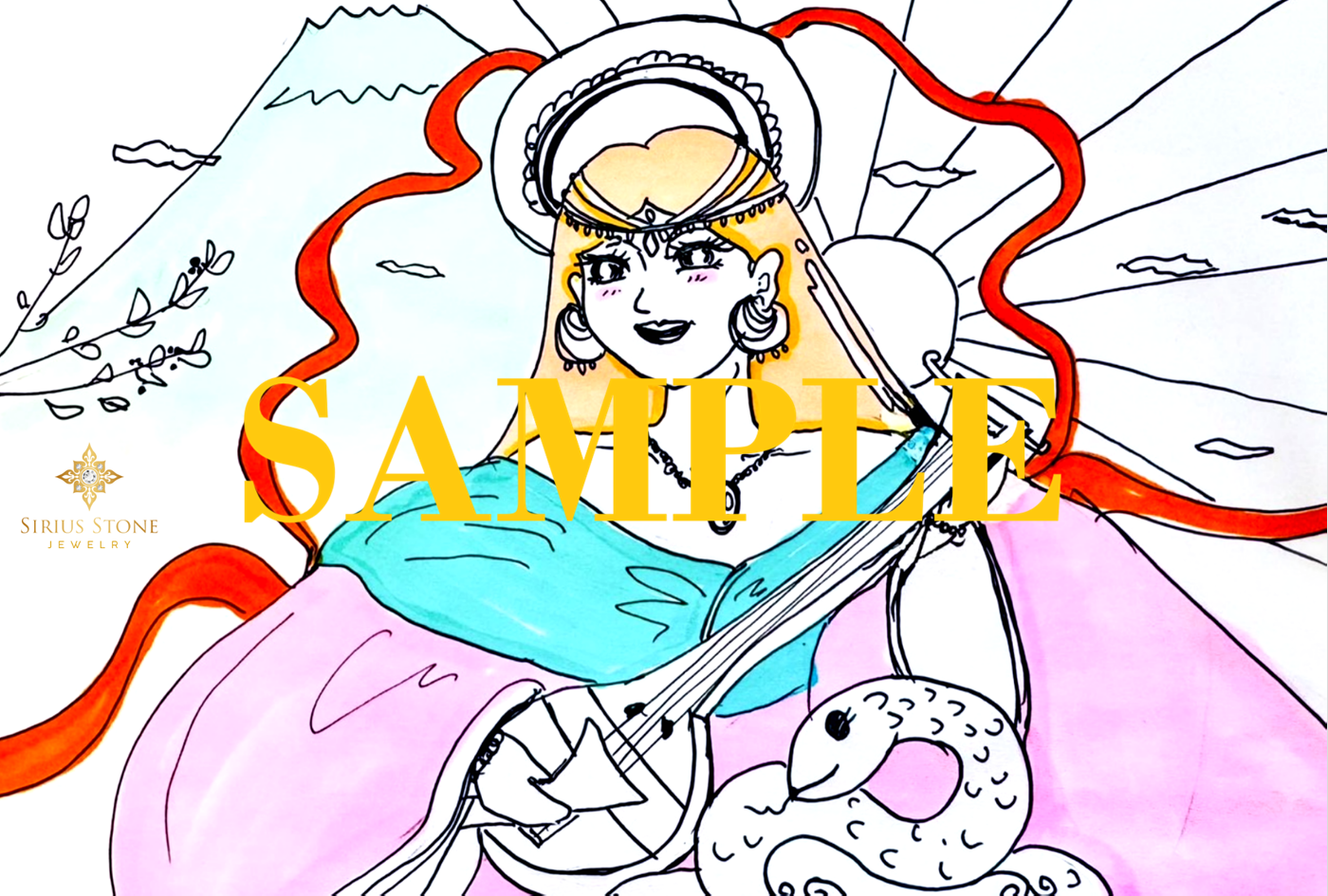 山王美和オリジナル開運弁財天ポストカード